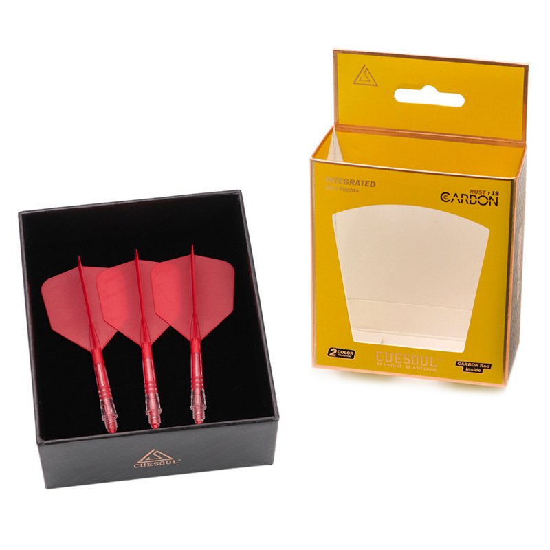 CUESOUL ROST T19 Integrated Dart Shaft And Flights (Set Of 3) - Black, Big Wing Shape, Multiple Sizes